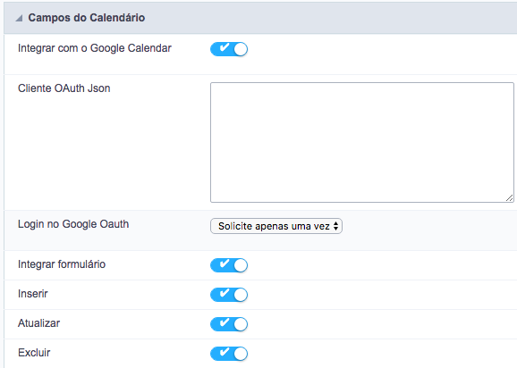 Configuração da API Google Calendar