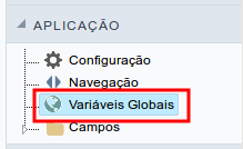 Interface variáveis globais.