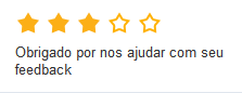 Campo rating com estrelas