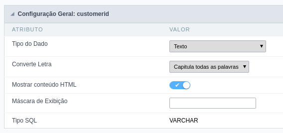 Configuração Geral