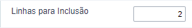 Definição das linhas para inclusão de registros no formulário múltiplos registros
