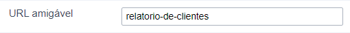 Exemplo da definição da url amigável