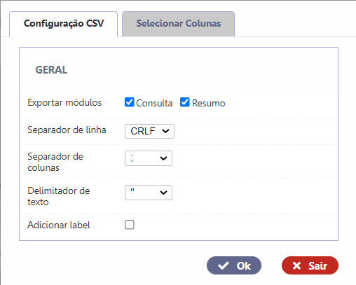 Exemplo na tela de configuração do Word para o usuário final da aplicação