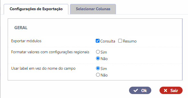 Exemplo na tela de configuração do Word para o usuário final da aplicação