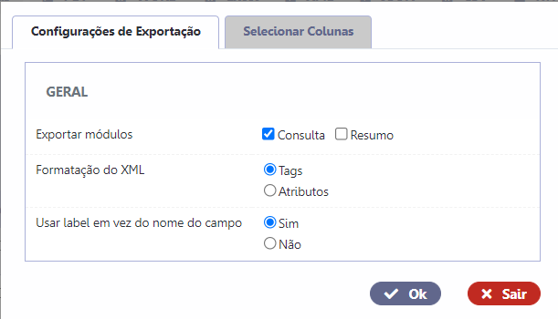 Exemplo na tela de configuração do Word para o usuário final da aplicação