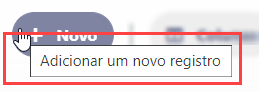 Exemplo do hint no botão novo na grid