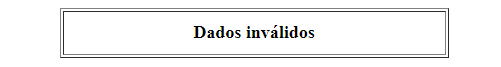 Erro de Dados Inválidos ao acessar aplicação com opção de permitir chamada direta da URL desativada.