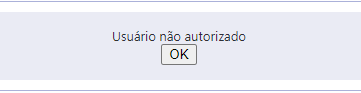 Exemplo de acesso com a opção de segurança ativa