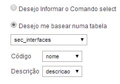 Informando o comando select baseado emn uma tabela.