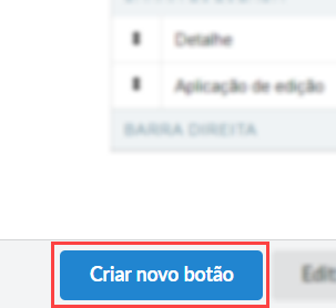 Tela de gerenciamento dos botões de ação, criar botão