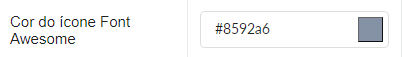 Atributo para definir a cor dos ícones do font awesome