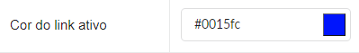 Atributo cor do link ativo, define a cor do link quando estiver ativado