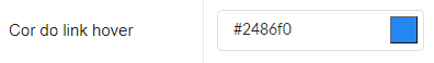 Atributo cor do hover, define a cor ao posicionar o mouse sobre o link