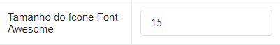 Atributo que define o tamanho do ícone font awesome
