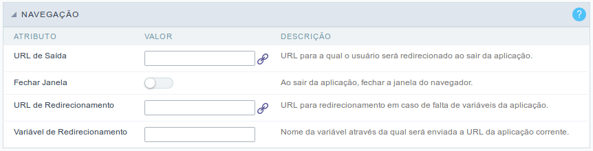 Interface de Navegação.