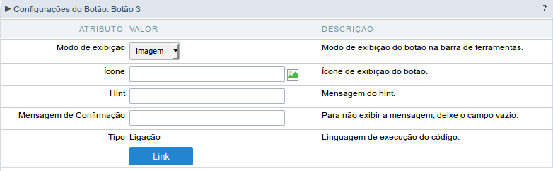 Configuração do modo de exibição do tipo Imagem do botão de Ligação.