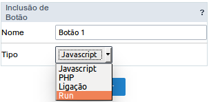 Tipos de botões da consulta