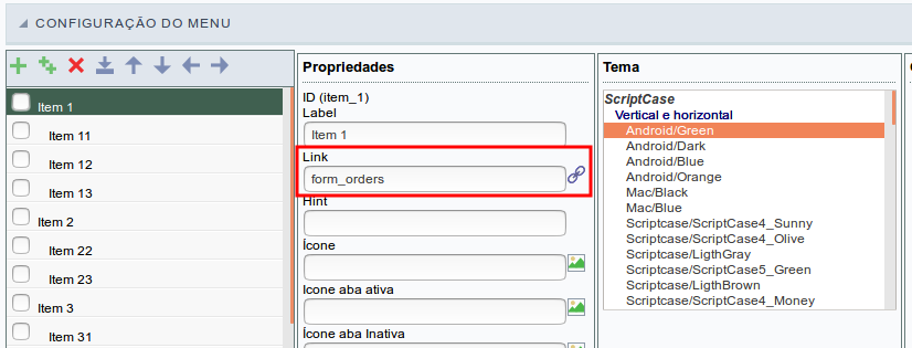 Interface importação de Aplicação.