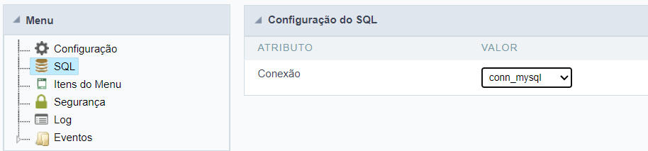 Configuração de SQL.