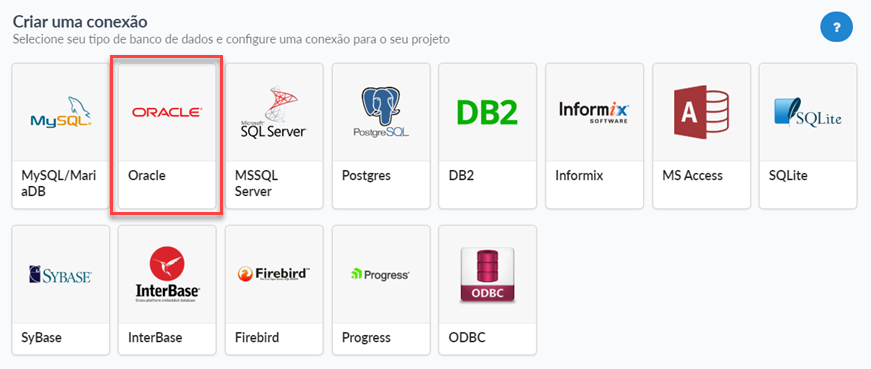 Selecionando a conexão ao banco de dados