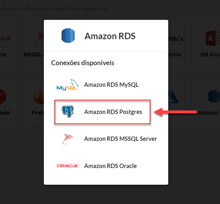 Selecionando o banco de dados