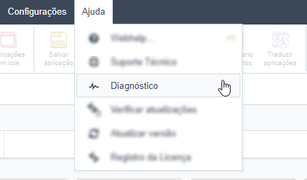 Acessando o diagnosis pela interface do SC