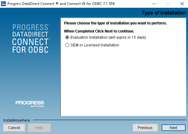 Instalando o Progress OpenEdge ODBC Connector.