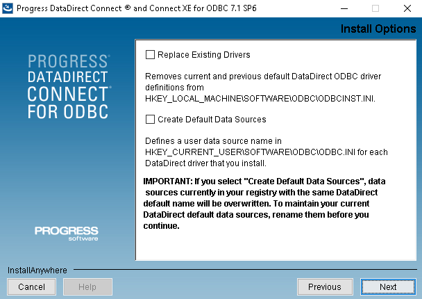 Instalando o Progress OpenEdge ODBC Connector.