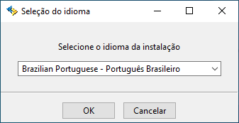 Idioma da instalação