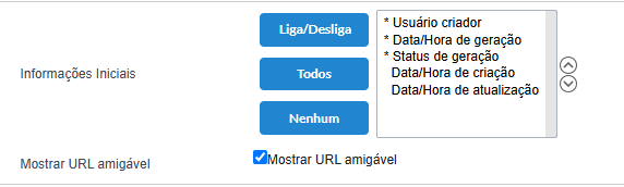 Adicionar ou remover colunas na lista de aplicações