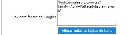 Utilização do Google Fonts