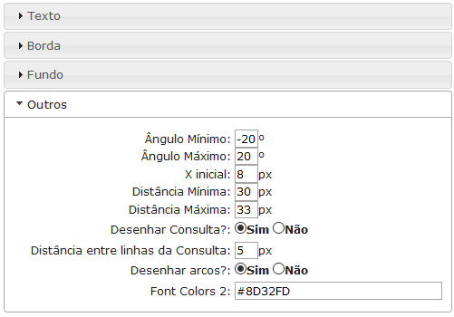 Outras Configurações do cabeçalho