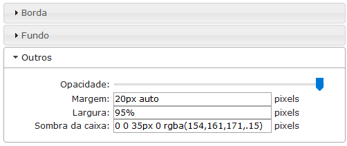 Outras Configurações da Linha impar