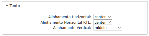 Configurações de Texto normal da Linha do Resumo