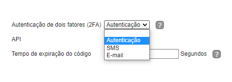 Tipos de 2FAuth