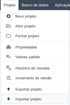 Acesso a importação do projeto