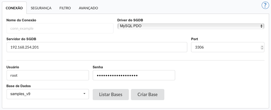 Criação da conexão principal do projeto