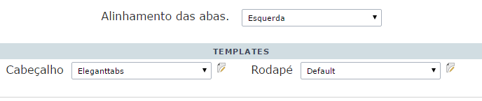 Valores Padrão do projeto - Consulta