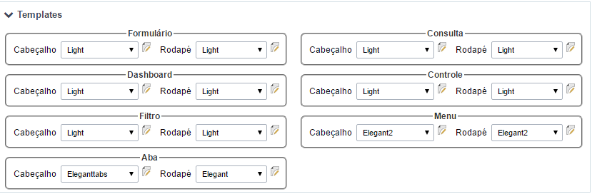 Valores Padrão - Templates