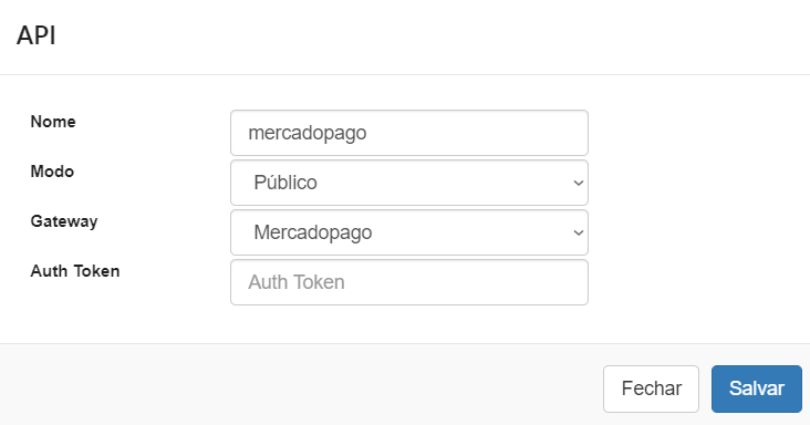 Configuração de pagamento utilizando API Mercado Pago