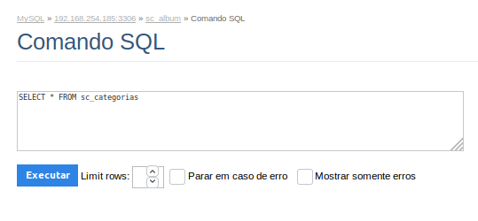 Executar SQL