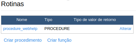 Lista de procedure