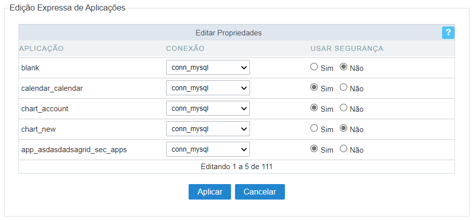 Aplicando alterações selecionadas