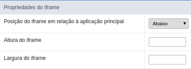 Propriedades do iframe