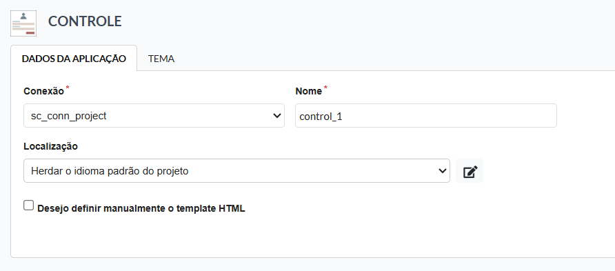 Required fields for creating applications