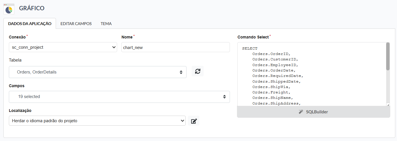 Required fields for creating applications