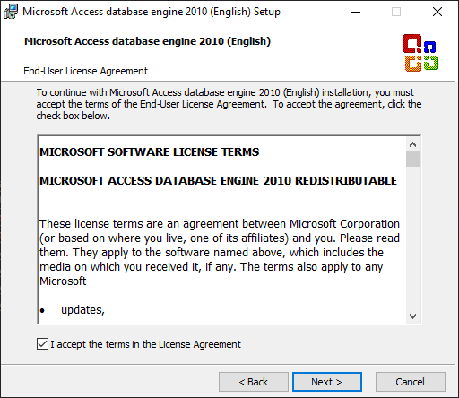 Instalando o Access Database Engine.