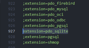 Habilitação de extensão SQLite