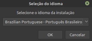 Idioma da instalação