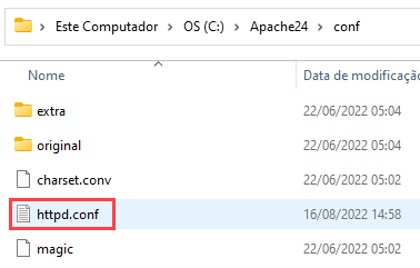 Arquivo httpd.conf
